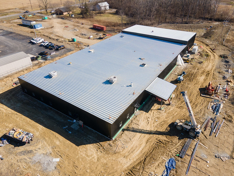 Warren County headquarters under construction, aerial view