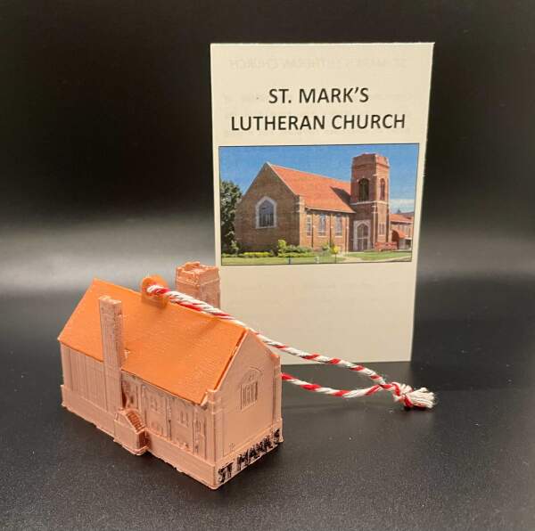 3D printed model of St. Mark's Lutheran Church